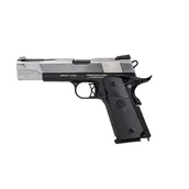 Amunicja i osprzęt ASG - Pistolet 6mm Cybergun Colt 1911 Ported Gaz Silver Slide Black Lower - miniaturka - grafika 1
