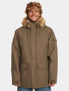 Quiksilver Kurtka zimowa Long Trip Jckt EQYJK03988 Brązowy Regular Fit - Kurtki męskie - miniaturka - grafika 1