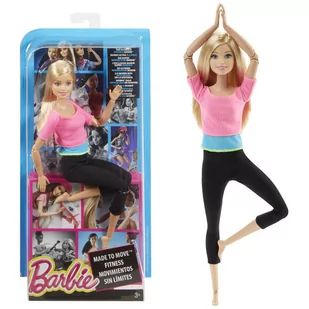 Mattel Barbie Made to move różowy top DLH81 DLH82 - Lalki dla dziewczynek - miniaturka - grafika 1
