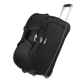 Walizki - Torba Podróżna Średnia Na Kółkach Czarna - miniaturka - grafika 1