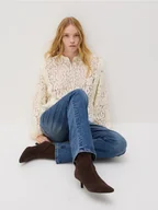 Koszule damskie - Reserved - Koszula ze strukturalnej tkaniny - złamana biel - miniaturka - grafika 1