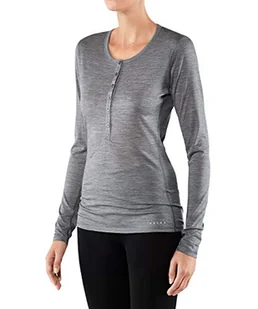 Falke damska koszulka z długim rękawem, Silk Wool Long Sleeve wełna merynosowa/jedwab, 1 opakowanie szary Grau (Grey-heather 3757) X-S - Koszulki i topy damskie - miniaturka - grafika 1