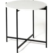 Stoły ogrodowe - Stolik ogrodowy MEVEN Terrazzo 70 Czarno-biały - miniaturka - grafika 1