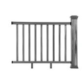 Balustrady i akcesoria - Balustrada kompozytowa Gray 140 x 113 cm (1 słupek) - miniaturka - grafika 1