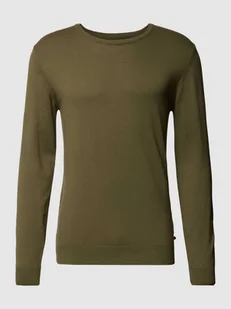 Sweter z dzianiny z okrągłym dekoltem - Swetry męskie - miniaturka - grafika 1