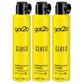 Kosmetyki do stylizacji włosów - Komplet mocnych lakierów do włosów got2be 300mlx3 - miniaturka - grafika 1