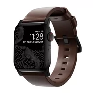 Akcesoria do smartwatchy - Nomad - Modern Band - Skórzany Pasek do Apple Watch 45 / 49 mm, Brązowy, Czarny - miniaturka - grafika 1