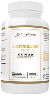 AltoPharma, L-Cytrulina, 120 kaps. - Witaminy i minerały AltoPharma, L-Cytrulina, 120 kaps. - Witaminy i minerały - miniaturka - grafika 1