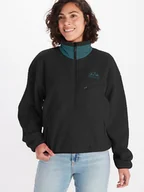 Bluzy damskie - Marmot Bluza polarowa "94 E.C.O." w kolorze czarno-zielonym - miniaturka - grafika 1