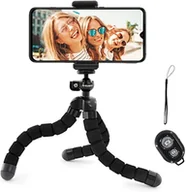 Akcesoria do statywów - iRhodesy Ośmiornica uchwyt statywu z pilotem Bluetooth do aparatu, każdy smartfon z klipsem E221 - miniaturka - grafika 1