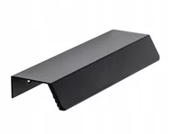 Meble modułowe i akcesoria - UCHWYT MEBLOWY KRAWĘDZIOWY FOGGY CZARNY MAT 130mm - miniaturka - grafika 1