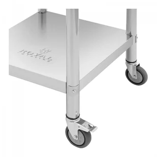 Stół ze stali nierdzewnej na kółkach - 60 x 60 cm - 120 kg ROYAL CATERING 10012813 RCAT-60/60-WS - Meble gastronomiczne - miniaturka - grafika 4