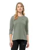 Koszulki i topy damskie - Jack Wolfskin Koszulka damska Crosstrail 3/4 T W - miniaturka - grafika 1