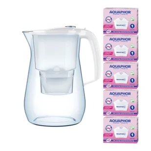 Aquaphor Onyx 4,2l Biały dzbanek filtrujący wodę z wkładami na pół roku - Dzbanki filtrujące - miniaturka - grafika 1