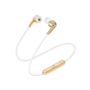 Akashi Bluetooth Magnetic Hd Audio złote - Słuchawki - miniaturka - grafika 1