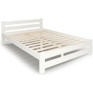 Białe dwuosobowe łóżko skandynawskie 160x200 R1-G10 - Łóżka - miniaturka - grafika 1