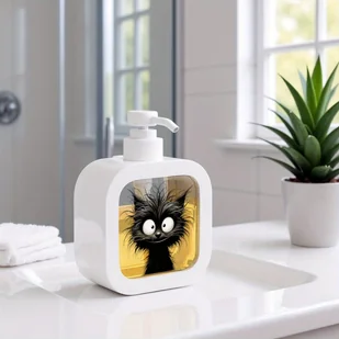 TEMU 1 szt. Urocza Butelka z Pompką Jedno-Dotykową - Pojemnik na Mydło/Środek do Kąpieli/Lotion, Bez Lateksu i Bezzapachowy do Łazienki, Kuchni, - Pozostałe akcesoria kosmetyczne - miniaturka - grafika 1