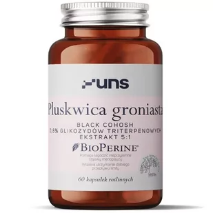UNS Pluskwica Groniasta Black Cohosh 0,8% Glikozydów Triterpenowych Ekstrakt 5:1 60vegcaps - Witaminy i minerały dla sportowców - miniaturka - grafika 1