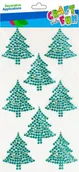 Zabawki kreatywne - Craft With Fun, Ozdoba dekoracyjna samoprzylepna, Kryształki Choinka, 8 szt., 501450 - miniaturka - grafika 1