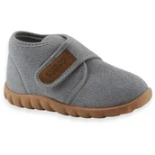 Buty dla chłopców - Miękkie kapcie dziecięce do żłobka Befado 465P156 Flexi Szare - miniaturka - grafika 1