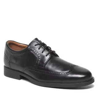 Półbuty damskie - Clarks Półbuty Whiddon Wing 261580097 Black Leather - grafika 1