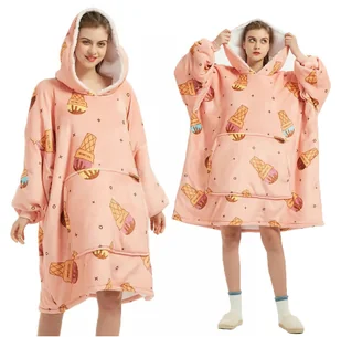 Kocobluza Gruba Bluza Koc Oversize XXL Lody - Bluzy damskie - miniaturka - grafika 1