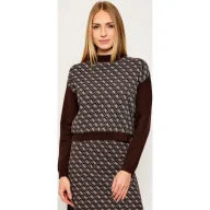 Swetry damskie - GUESS Półgolf AUBREY Loose fit z dodatkiem wełny - miniaturka - grafika 1