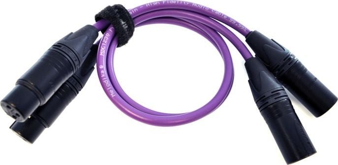 Kabel Melodika XLR x2 - XLR x2 2.5m fioletowy