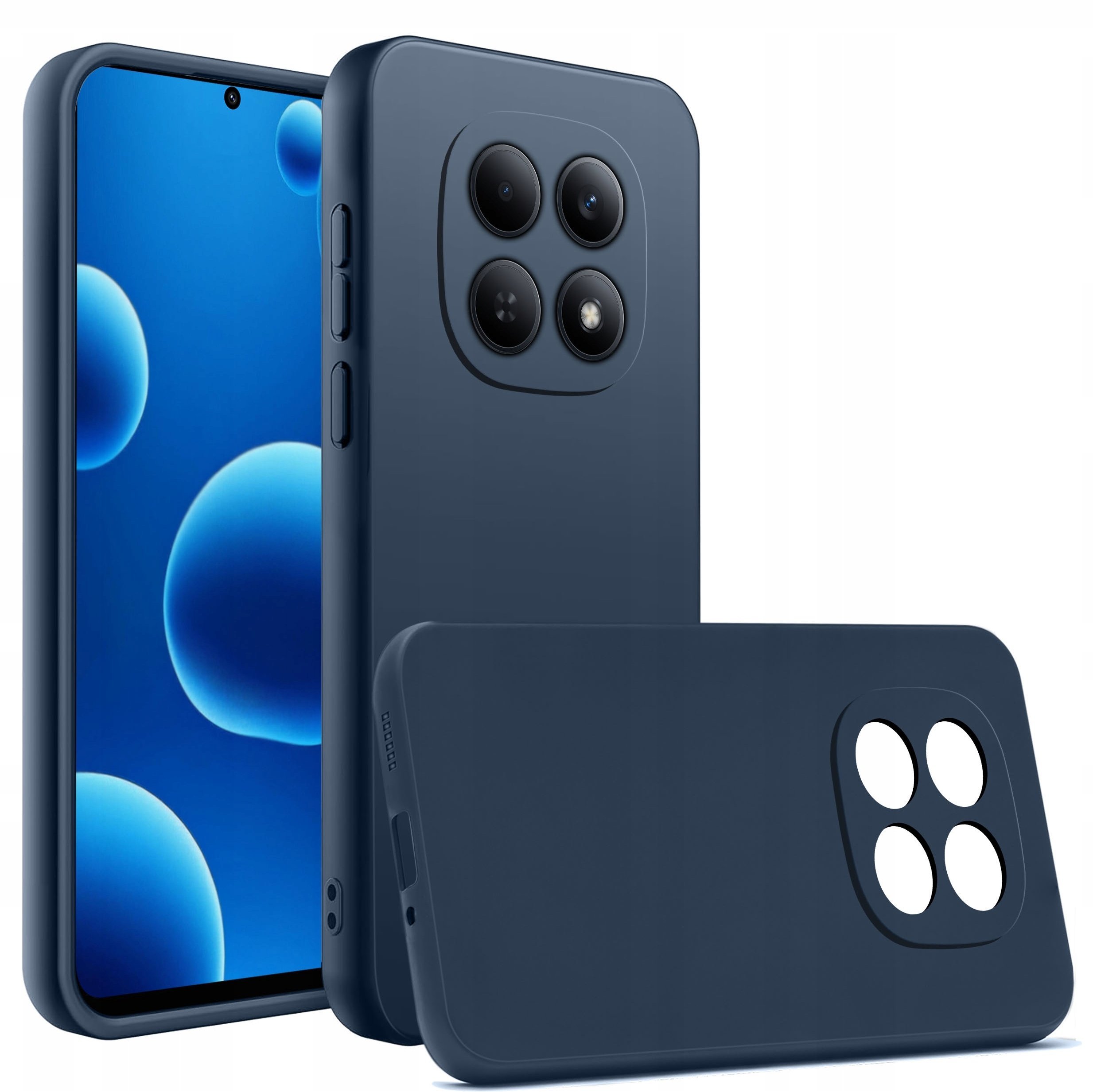 krainaGSM Etui Granatowe Matowe Silikon Slim do Xiaomi Redmi Note 15 4G