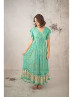 Sukienki - Lula Natura Sukienka w kolorze turkusowym - miniaturka - grafika 1