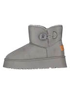 Botki damskie - Geographical Norway Botki zimowe "Osiris" w kolorze szarym - miniaturka - grafika 1