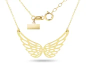 Łańcuszki - ZŁOTY NASZYJNIK GWIAZD CELEBRYTKA WINGS 585 - miniaturka - grafika 1