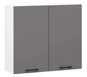 Szafki kuchenne - Szara górna szafka kuchenna z półkami F7-R14 - miniaturka - grafika 1