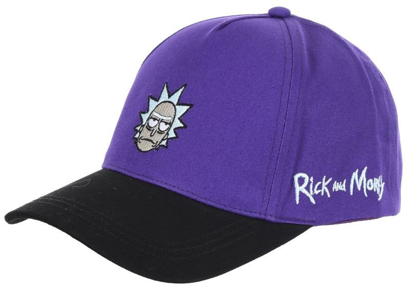 Czapka z daszkiem, kolor czarny i fioletowy, bawełna, Rick and Morty, rozmiar 58 cm