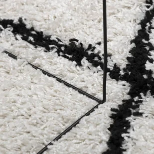 Dywan z długim włosiem PAMPLONA, kremowo-czarny, 300x400 cm - Dywany - miniaturka - grafika 8