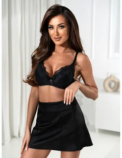 Koronkowy biustonosz NADIR - czarny - Biustonosze - miniaturka - grafika 1