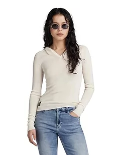 G-STAR RAW Damski sweter z dzianiny HDD Slim Knit Wmn, beżowy (Eggnog D23928-b692-g076), S - Swetry damskie - miniaturka - grafika 1