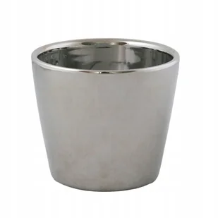 ŚWIECZNIK SREBRNY tealight, ceramiczny - Świeczniki - miniaturka - grafika 1