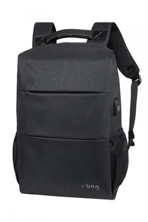 Torby męskie - R-BAG Plecak męski na laptop 13-15,6'' z USB Range Black rBAG luksusowy Z161 - grafika 1