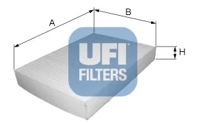 Filtr, wentylacja przestrzeni pasażerskiej UFI Filtry 53.084.00 - Filtry kabinowe - miniaturka - grafika 1