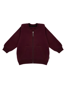 Chłopięca bluza bomberka ze stójką bordowa Nicol,r.104 - Bluzy dla chłopców - miniaturka - grafika 1