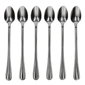 Łyżeczki - Łyżeczki koktajlowe do latte deserów długie 6 sztuk Altom Design Leonardo - miniaturka - grafika 1