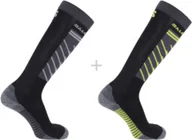 Skarpetki i podkolanówki sportowe - Skarpety narciarskie Salomon S/ACCESS 2Pack Deep Black / Ebony - miniaturka - grafika 1