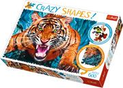 Puzzle - Trefl Puzzle 600 Crazy Shapes Oko w oko z tygrysem - miniaturka - grafika 1