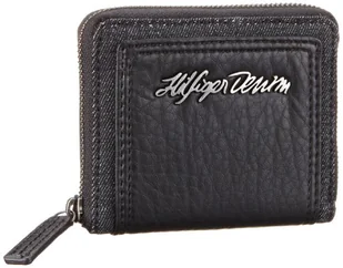 Hilfiger Denim Damska zima średnia, zapinana na zamek Around WALLET portmonetka 12 x 9 x 3 cm, czarny - czarny (Black/Black Denim 990) - 12x9x3 cm (B x H x T) - Portfele - miniaturka - grafika 1