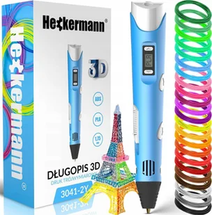 Długopis 3D Heckermann 3041-2Y Niebieski + 115m filamentu - Długopisy 3D - miniaturka - grafika 1