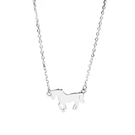 Naszyjniki - Srebrny naszyjnik celebrytka 925 Koń - miniaturka - grafika 1