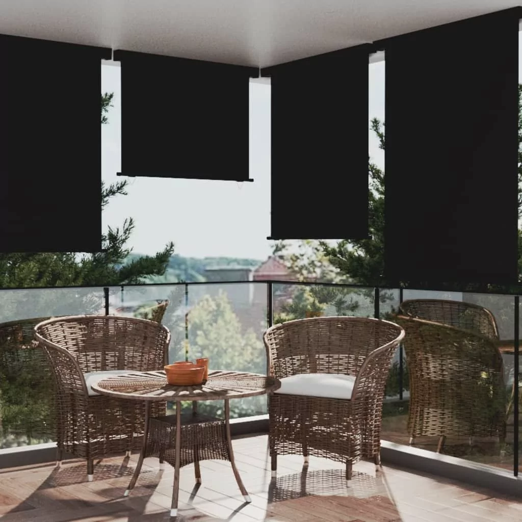 vidaXL vidaXL Markiza boczna na balkon, 117 x 250 cm, czarna