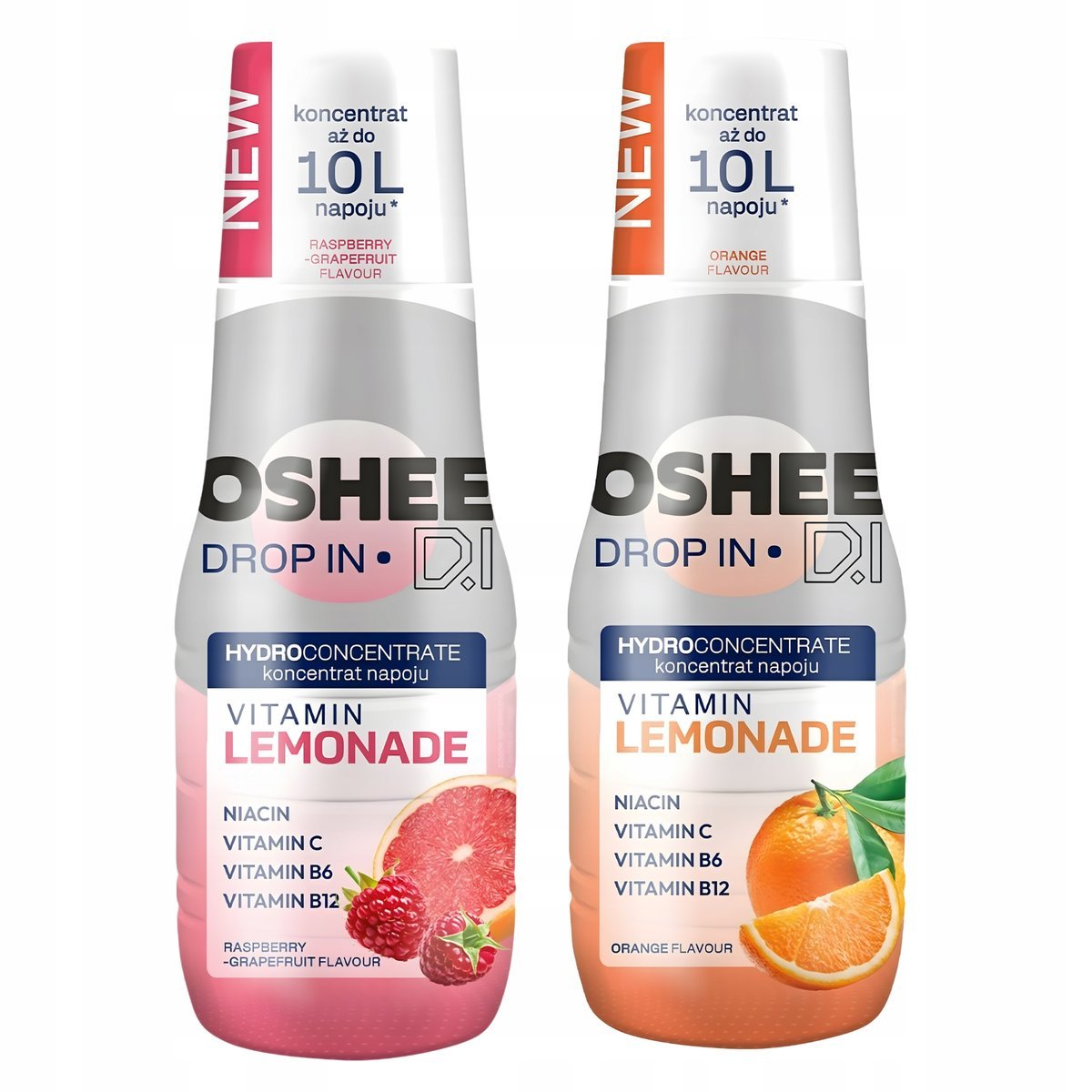 Koncentraty OSHEE Drop In Lemonade Malina Grejpfrut + Pomarańcza 2x 500 ml
