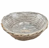 Donice - KOSZ WIKLINOWY DUŻA MISA SZARA 38 CM - miniaturka - grafika 1